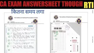 CA Exam Answersheet Though RTI | December2020 Exam Answersheet
