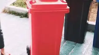 120L 240L plastic outdoor trash can BTPC bright plastic