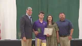 A Holy Savior Menard senior has had perfect attendance for 14 years