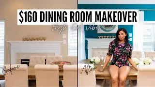 DINING ROOM MAKEOVER DIY l EASY DINING ROOM MAKEOVER ON A BUDGET l DIY BY NIKY FOSTER