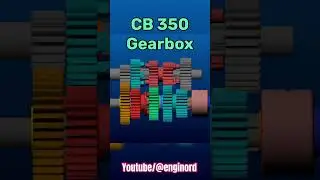 CB 350 gearbox shifting animation #creotutorial #engineering  #hondacub #viral #viralvideo #shorts