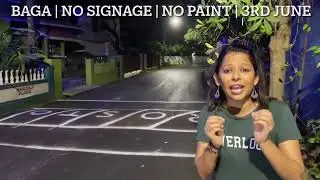 Baga Road Unpainted Speed Breaker | Thank you to the Citizen who painted it to save people&rsquo;s lives