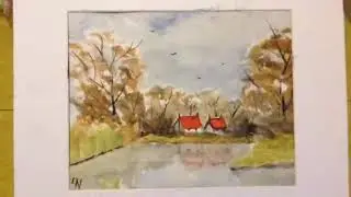 Forest Cottage watercolor (after Alan Owen)