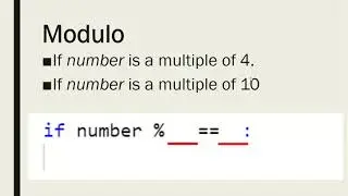 Modulo in Python