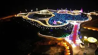 BIRD EYE VIEW OF LIGHTING- INS KHUKRI MEMORIAL, DIU BEACH GAMES
