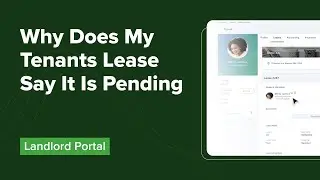 Why does my tenants lease say it is pending (Landlord) | Rent Collection App