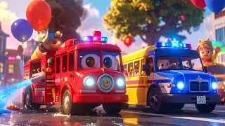 Vehicle Rescue Adventure 🚌🚒 | Learn Vehicles with Fun Toy City