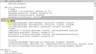 Python Accounting Part 4 Tkinter 5 Login Username Password