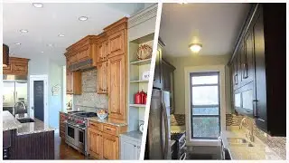 75 Kitchen With Brown Cabinets And Multicolored Backsplash Design Ideas You'll Love ⭐️