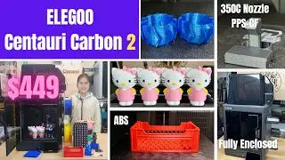 Elegoo Centauri Carbon 2 Combo - The best value multi-color 3D printer, 350C nozzle, fully enclosed