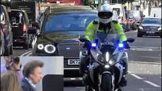 Princess Anne Attends A Royal Engagement At Savoy Place | Escorted By The Special Escort Group 👑🇬🇧