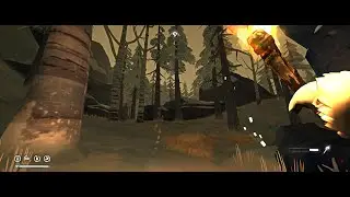 The Long Dark: The wooded ravine to the wandering stream.