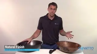Product Demo for Oval Hammered Copper Vessel Bath Sink in Natural TCV-010NA +  TCV-010AN