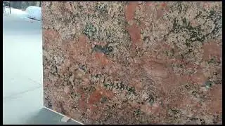 Alaska Red Granite Slab video of our own quarry