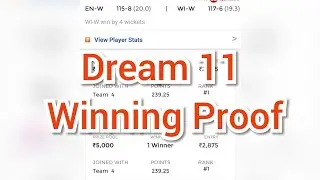 Dream11 Winning Proof