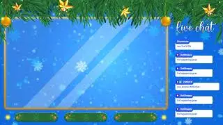 FREE Holiday just chatting screen twitch (BLUE)