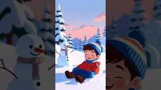 winter season enjoy snow boy animation video for kids