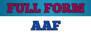 Full Form of AAF || Did you know?