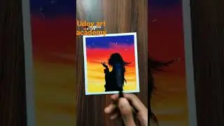 A girl drawing with oil pastels||udoy art academy