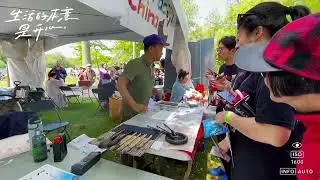 Performing TaiChi Calligraphy art and culture heritage highlights on Toronto dragon boat festival 