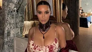 Kim Kardashian slips into floral John Galliano gown and dramatic cape