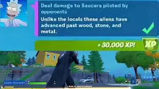 Deal damage to saucers piloted by opponents - Fortnite