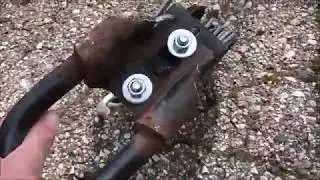 OldGuyDIY $30 Hand Crank Winch DIY ATV Boat 1400 lb w Ford Truck Tow Hook, 2 Bolts, Portable, Manual