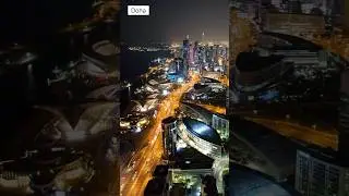 Is This Even Real? 😳 Doha Qatar Night View in 4K 🌌 | Doha Qatar 🇶🇦
