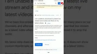 Google and YouTube Help Forums ..... Completely Useless.