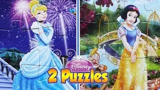 SNOW WHITE CINDERELLA Princess Disney Rompecabeza Jigsaw Puzzle Games Puzzles for Kids Toys Videos