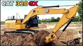 CAT 320GX & CAT 140H แพ็คคู่ความแรง พาชมการทำงานรถขุดรุ่นประหยัด ทำงานทั้งวันใช้น้ำมันร้อยกว่าลิตร