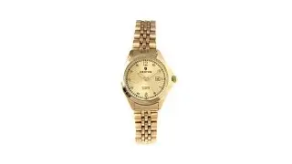 Croton Diamond Marker Goldtone Stainless Steel Watch
