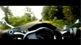 Harley Davidson VRSCR Street Rod with Vance Hines black widow. LOUD!