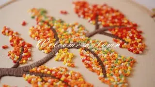 Welcome autumn/Beginner friendly/Embroidery tutorial