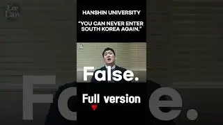 Hanshin University &ldquo;YOU CAN NEVER ENTER SOUTH KOREA AGAIN.&rdquo;
