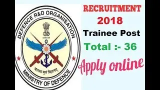 DRDO Jobs Notification 2018 for Apprentice: 36 Posts