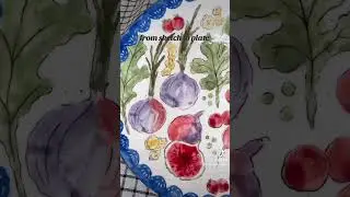 handmade and hand-painted Figs Salad ceramic plate 🥗✨ #handmadeceramic #handmadeplate #underglaze