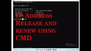 IP Address Release and renew using CMD #ipconfig #ipconfig /renew #ipconfig /release #cmd