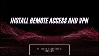 Remote access and VPN on Server 2019