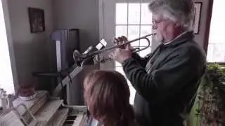 Carl Playing Easter Songs on His Trumpet