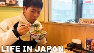 [Влог] Работающий японец 🇯🇵 Я съел много гюдона после работы!!