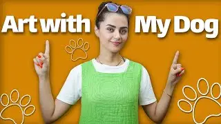 Iranian Girl Makes Dog Paw Print Art on Clay