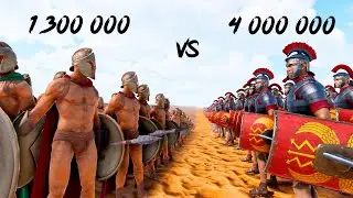 1.300.000 SPARTANS vs 4.000.000 ROMANS | Ultimate Epic Battle Simulator 2