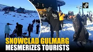 Tourists delight in fresh snowfall at Gulmarg, hail Kashmir's beauty and hospitality