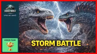 Indominus Rex vs Spinoraptor &ndash; Epic Storm Battle in JWE3
