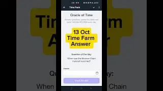 When was the Binance Chain mainnet launched? |Time Farm Answer Today October 13, 2024