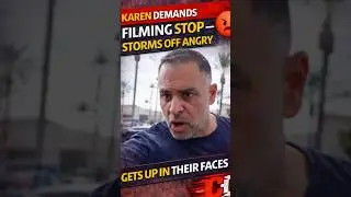 Karen Demands Filming Stop &mdash; Storms Off Angry #civicchaos #comedyvideos #shorts