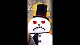 Angry Snowman in Russia / Злой Снеговик в России #shorts #snowman