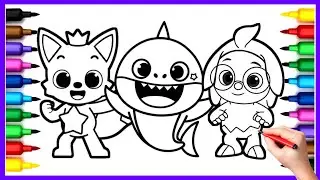 Время раскрашивать Baby Shark 🎶 | Изучаем цвета с Pinkfong и Hogi!