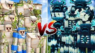 Giant Warden vs Giant Iron Golem | Minecraft Epic Mob Battle | Warden vs Iron Golem